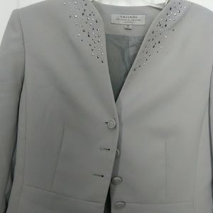 Grey Tahari Skirt Suit